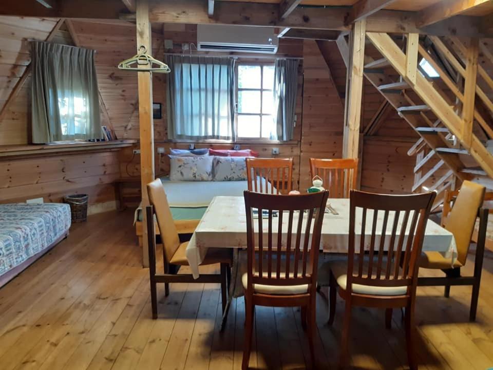 בקתת עץ בחורש במנות - דום גיאודזי - Wooden Cabin In Manot 외부 사진